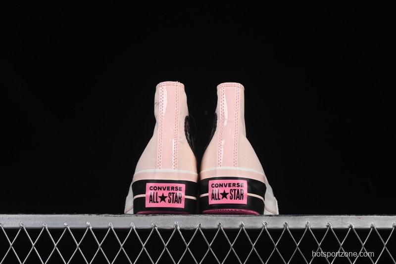 Converse Chuck 70 High Top Platform Sneakers in Pink Color Block Design - A14825C