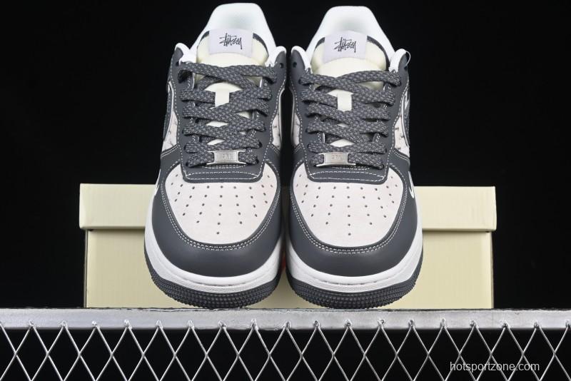 Nike Air Force 1'07 Low Stussy Collaboration Star Dust Grey Low-Top Casual Sneakers - XZ6188-229