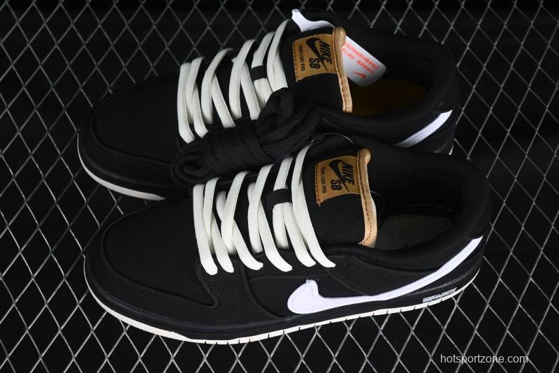Nike SB Dunk Low Premium Skateboarding Shoes in Black and White - FN5880-001