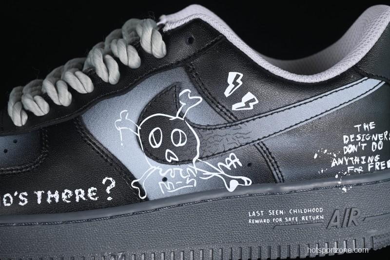 Nike Air Force 1'07 Low Gradient Skeleton Casual Sneakers - YD2425-110