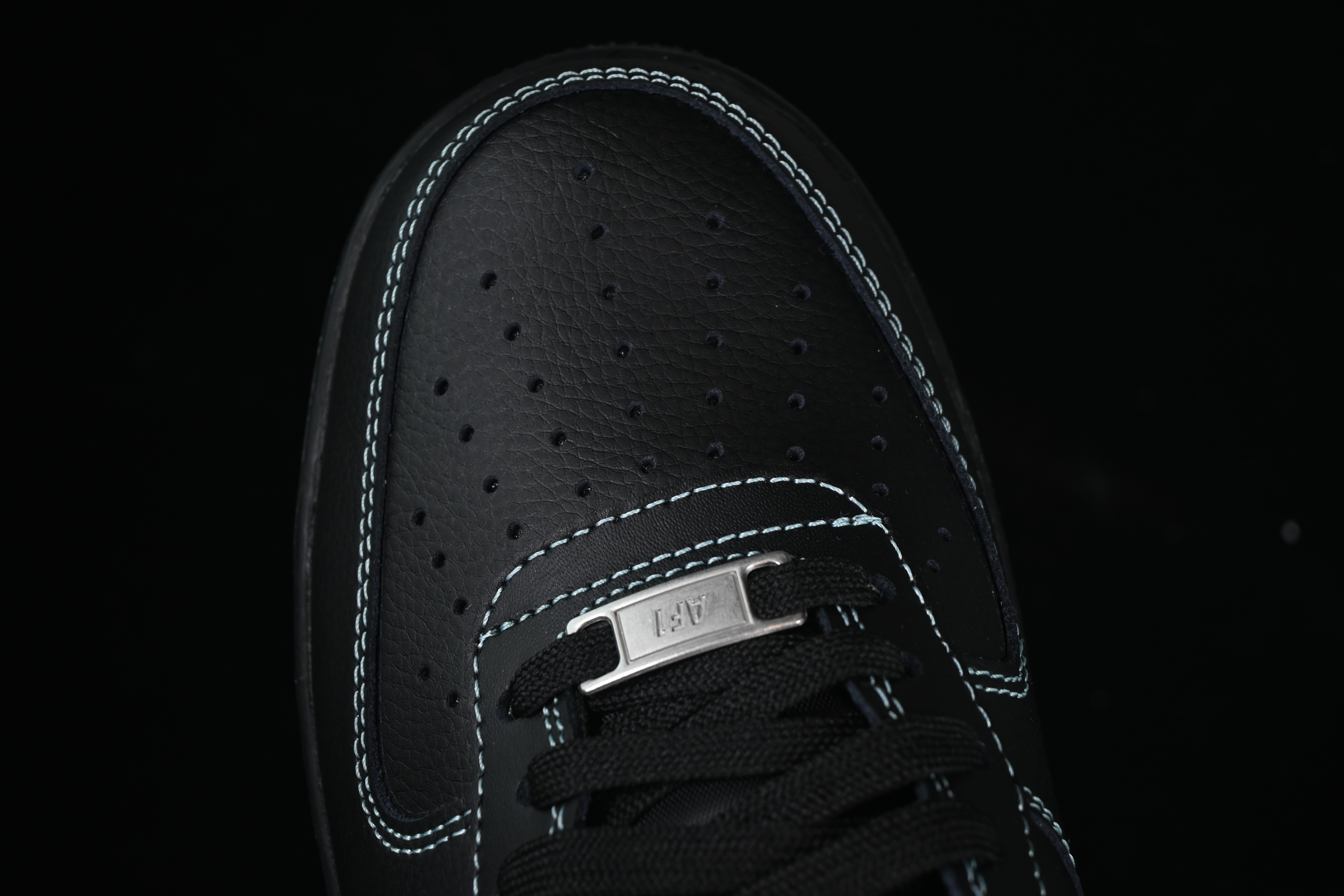 Nike Air Force 1 Low "Tiffany Blue" – Black & Aqua Classic