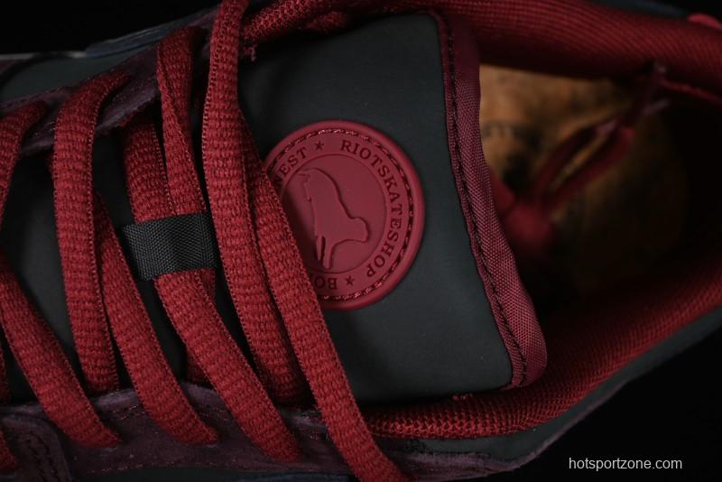 Nike SB Dunk Low "Dark Burgundy & Black" - Premium Suede Skate Shoes