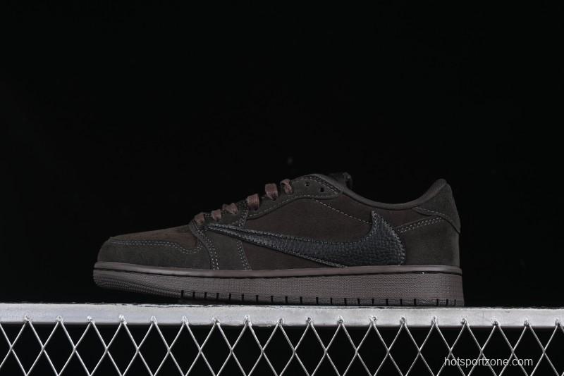 Nike Travis Scott x Air Jordan 1 Low OG AJ1 Reverse Swoosh Sneakers - DM7866-202