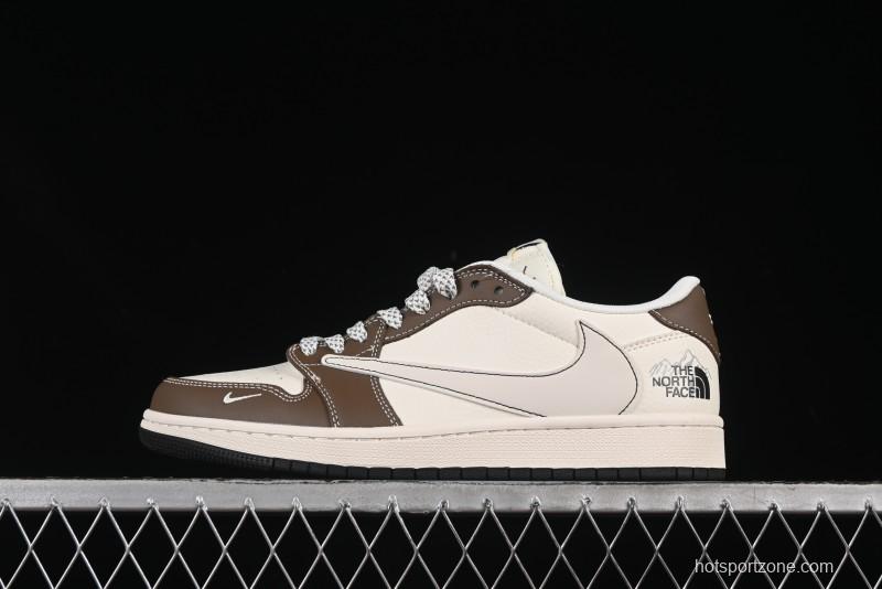 Nike Travis Scott x Fragment Design x Air Jordan 1 Low OG SP AJ1 Low Top Casual Sneakers - XS6089-512