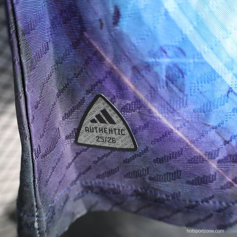 Player Version 2025 Japan Blue with Anime Combat Scene Design Jersey