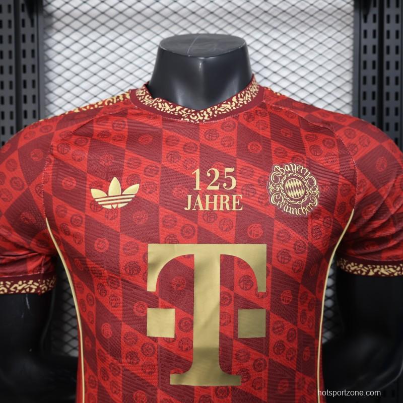 Player Version 25/26 Bayern Munich 125Th Anniversary Red Jersey