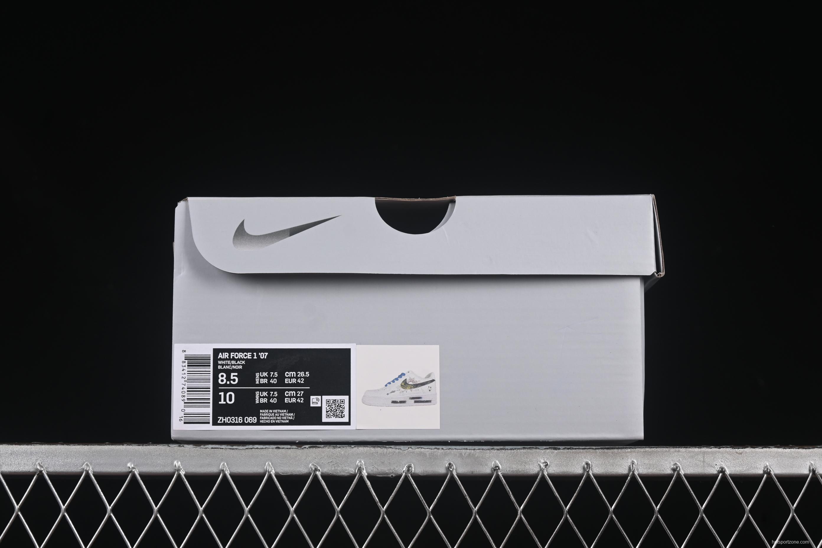 Nike Air Force 1'07 Low Zodiac Series Casual Sneakers with Full-Length Air Cushion - ZH0316-069
