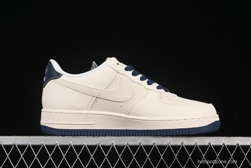 Nike Air Force 1 '07 Low Dior Collaboration Blue Iridescent Swoosh Casual Sneakers - XS1958-569