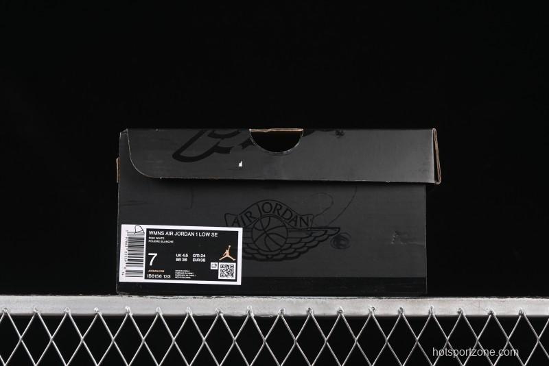 Nike Air Jordan 1 Low AJ1 White Pink Low-Top Casual Sneakers - IB8156-133