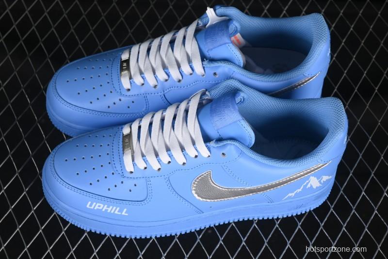 Nike Air Force 1'07 Low Casual Sneakers in Iceland Blue with Full-Length Air Cushion - ZH0316-070