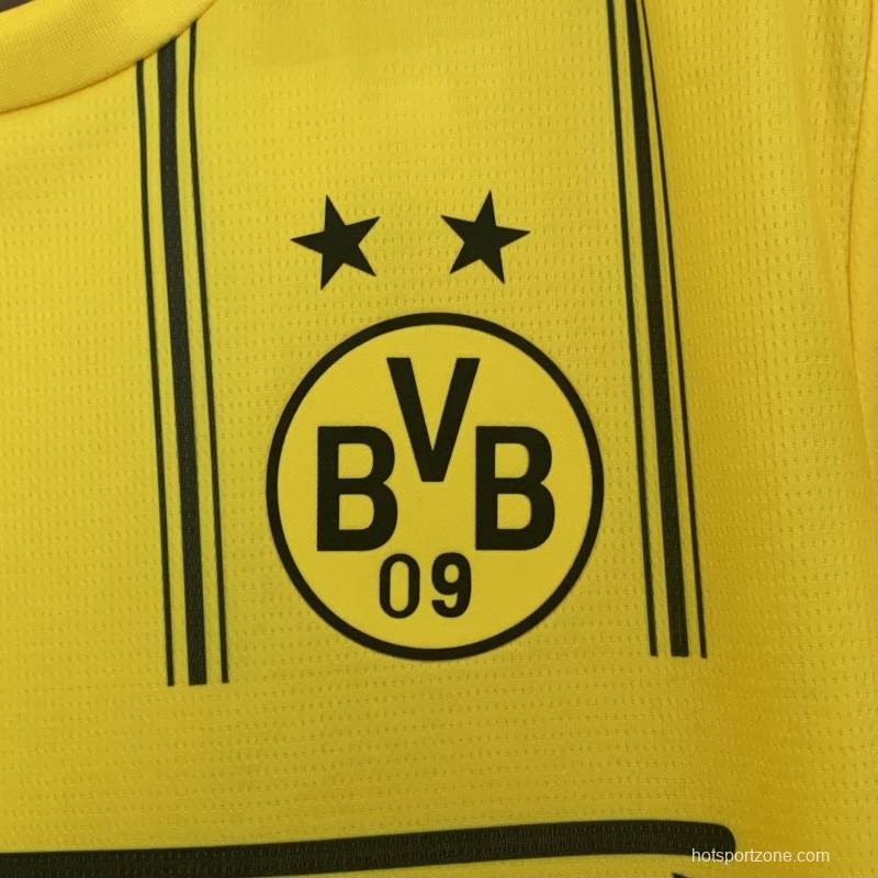 25/26 Borussia Dortmund Yellow with One Piece Design Jersey