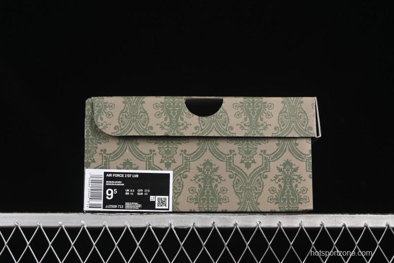 Nike Air Force 1'07 Low Gucci Collaboration Blue Red Swoosh Casual Sneakers - JJ2508-713