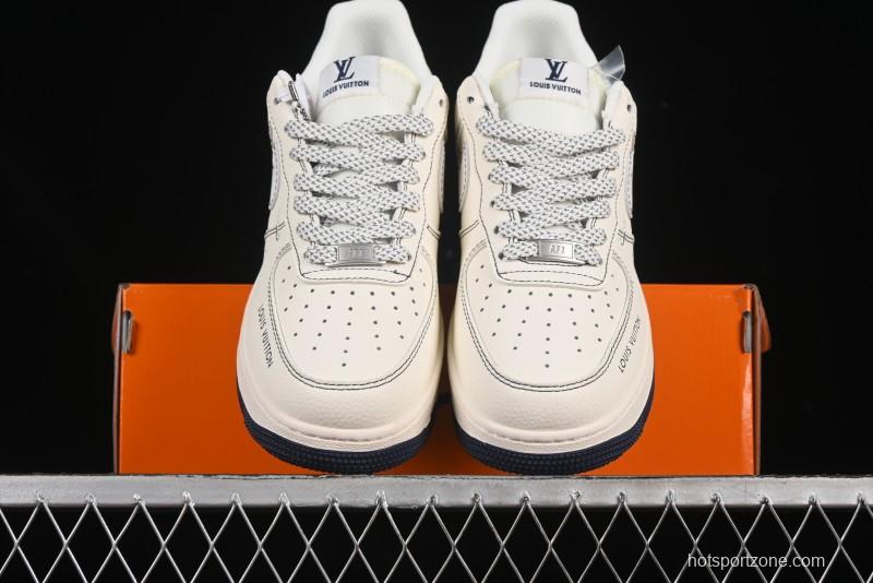 Nike Air Force 1 '07 Low LV Collaboration Black Swoosh Logo Casual Sneakers - XX3168-160