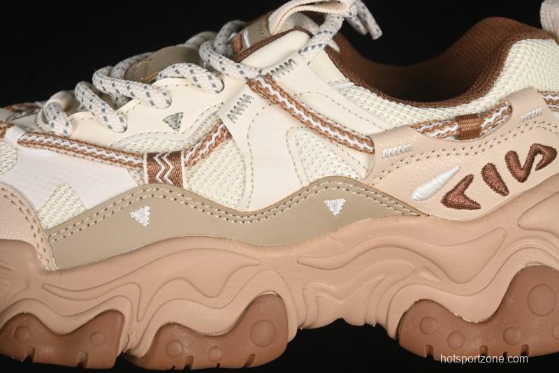 Fila Heritage Fluid Cat Paw 5.0 Retro Dad Shoes with Lace-Up Design - F12W442115FAS