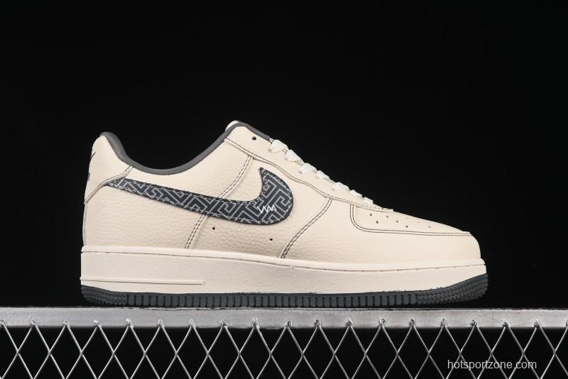 Nike Air Force 1 '07 Low Givenchy Collaboration Pattern Beige Grey Casual Sneakers - DF0188-057