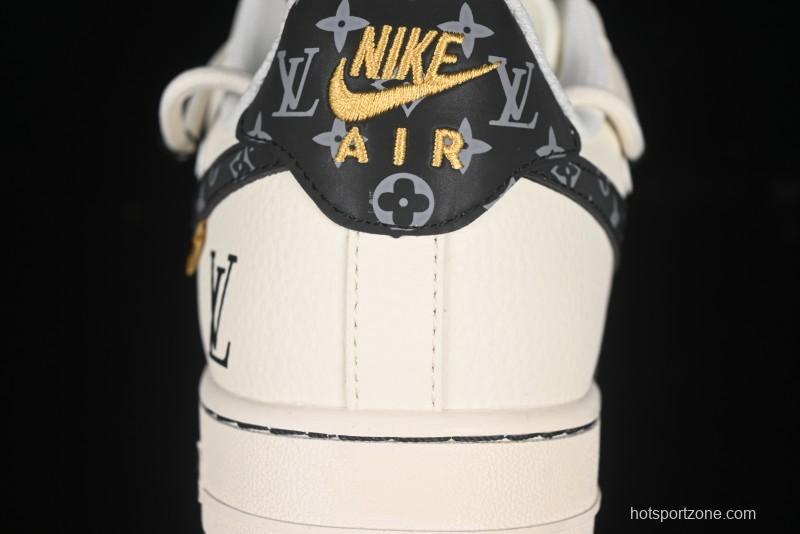 Nike Air Force 1 '07 Low LV Collaboration Blue Swoosh Drawstring Casual Sneakers - DM6868-061