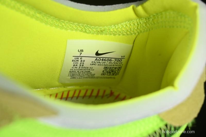 Nike Off White x Air Force 1 Low OW Collaboration Transparent Yellow Sneakers - AO4606-700