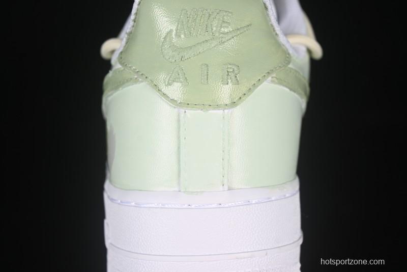 Nike Air Force 1'07 Low "Green Love" 520 Limited Edition Casual Sneakers with Small Green Heart Design - DH2920-111