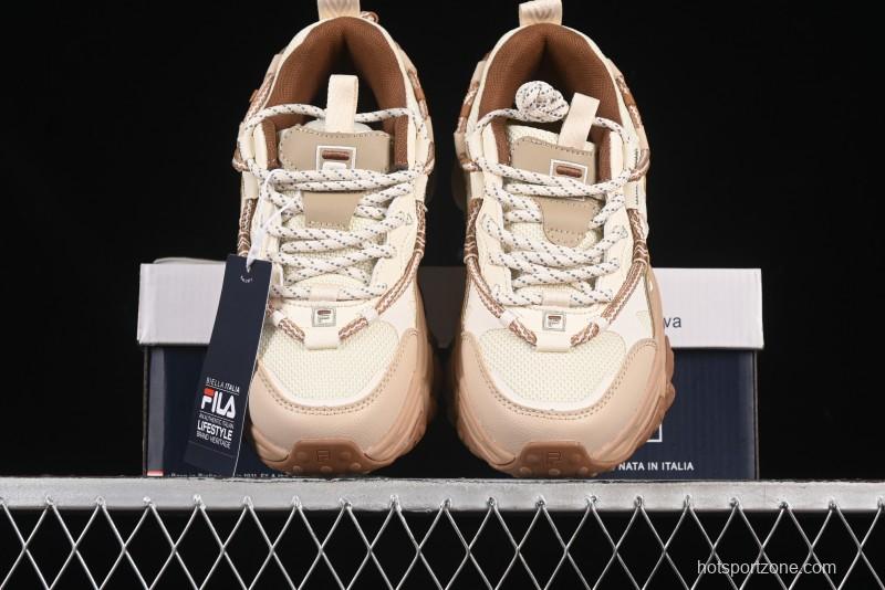 Fila Heritage Fluid Cat Paw 5.0 Retro Dad Shoes with Lace-Up Design - F12W442115FAS