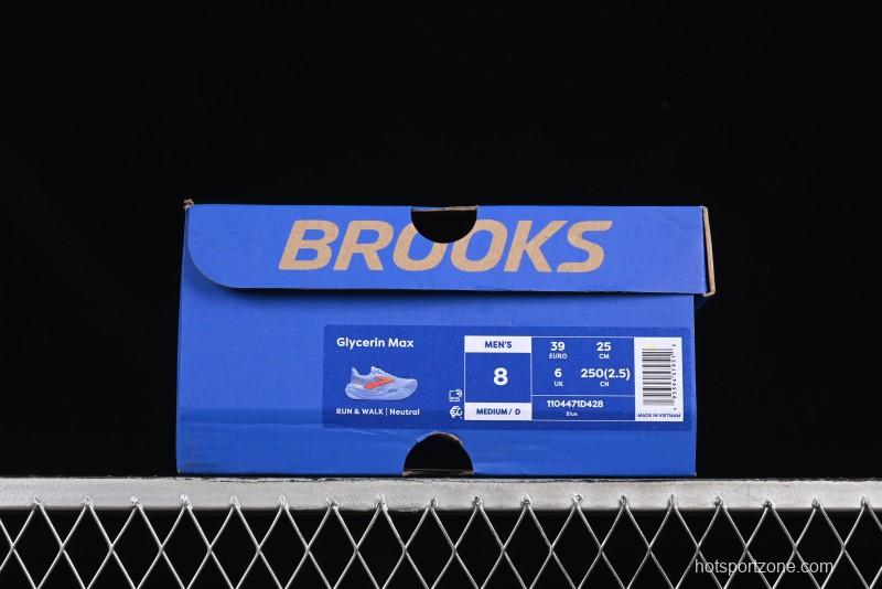 Brooks Glycerin Max Cushioned Marathon Running Shoes with Nitrogen Technology - 1104471D428