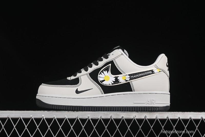 Nike Air Force 1'07 Low GD Collaboration Chrysanthemum Swoosh Casual Sneakers - DF0188-055