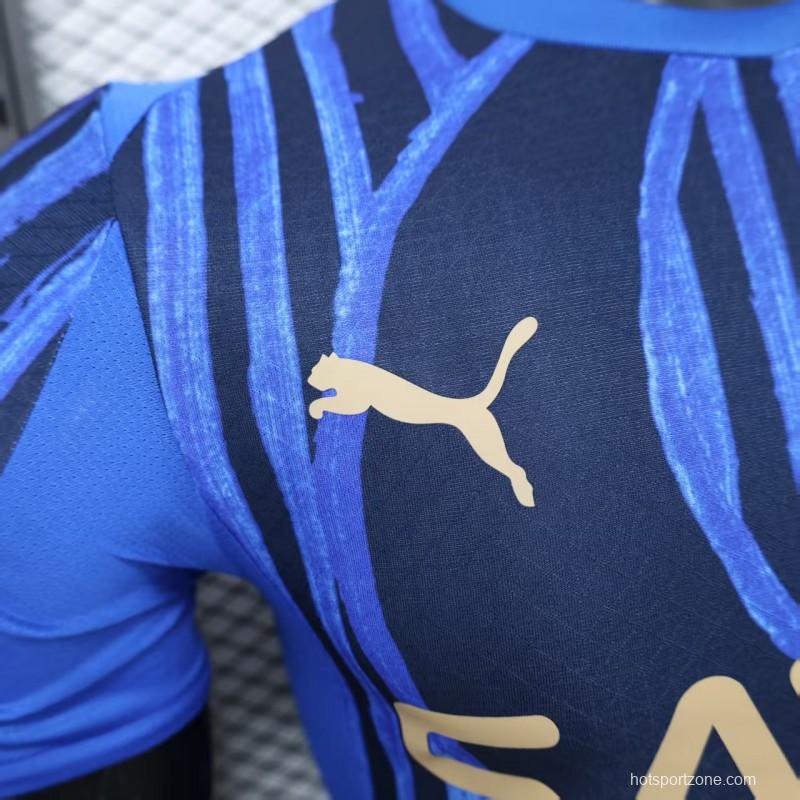 Player Version 25/26 Al Hilal Home Blue with Vertical Stripes Jersey