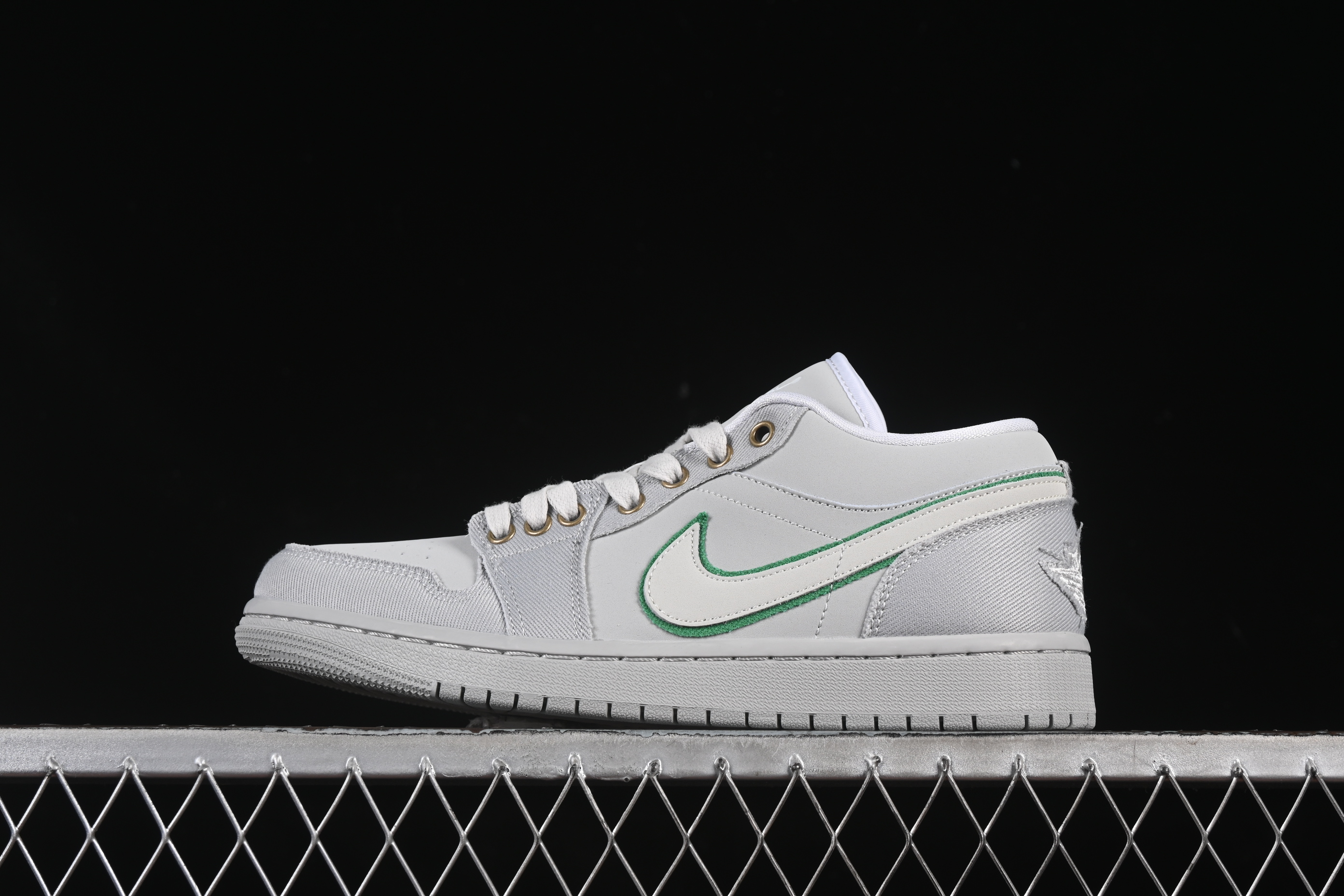 Nike Air Jordan 1 Low "Dongdan" Casual Sneakers with Woven Grey Design - IH3369-077