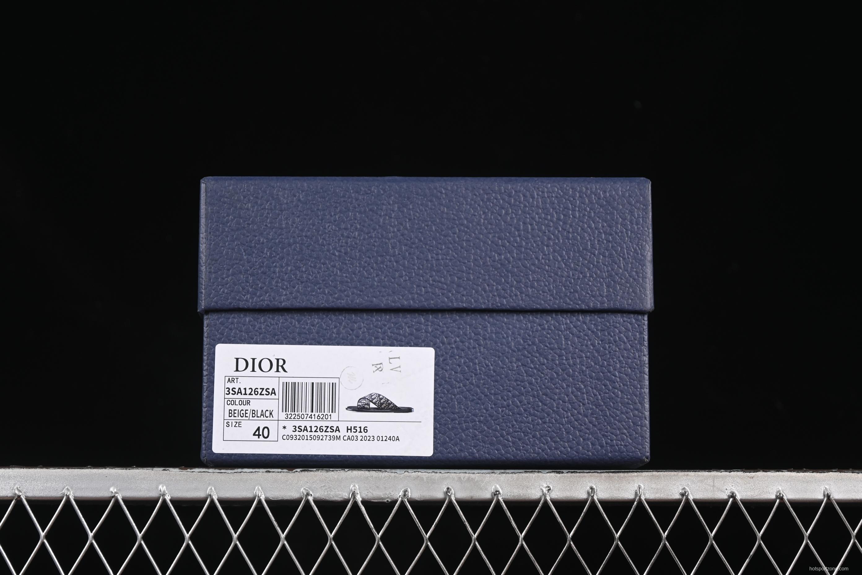 Dior Alias Oblique Summer Men's Slip-On Loafers with Cross Strap Design - 3SA126ZSA