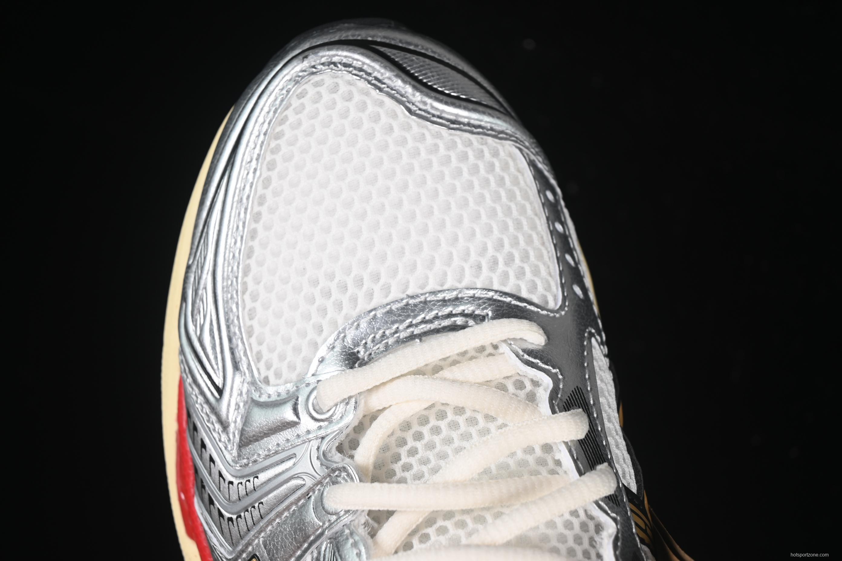 Asics Gel-Kayano 14 Running Shoes with Engineered Elastic Double-Layer Recycled Knit Upper and 3D Visible GEL Cushioning - 1203A692-100