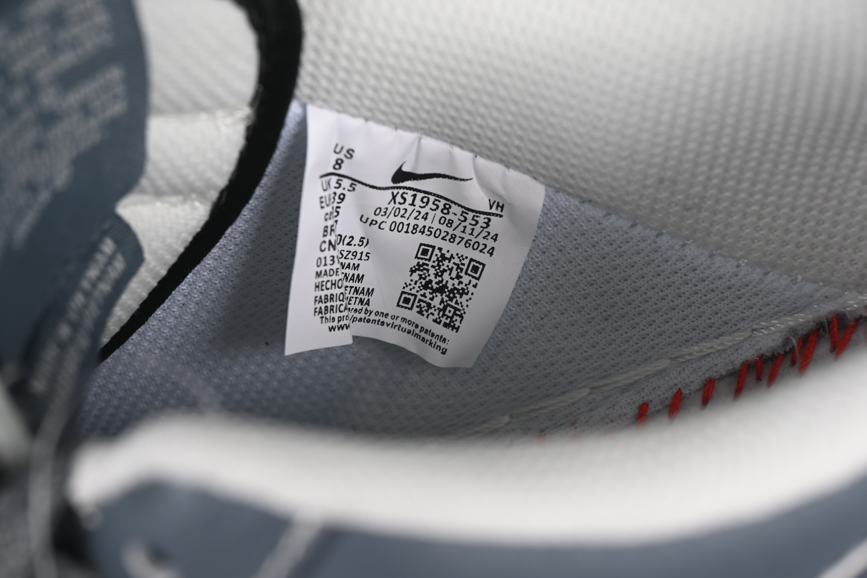 Nike Air Force 1 '07 Low Stussy Collaboration Grey Black Tail Low-Top Casual Sneakers - XS1958-553