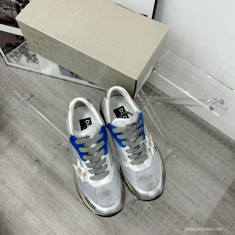 2024 Unisex GGDB Silver Blue White Mesh Sneaker
