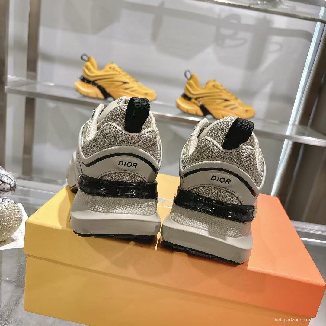2024 Unisex Dior Beige Black Mesh Sneakers MJ00360