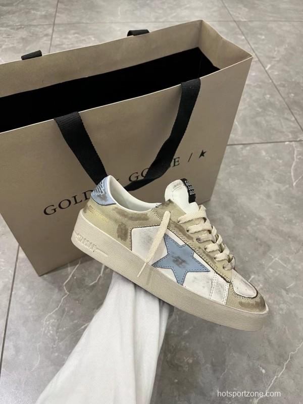 2024 Unisex GGDB White Beige Light Blue Leather Suede Sneakers MJ00260