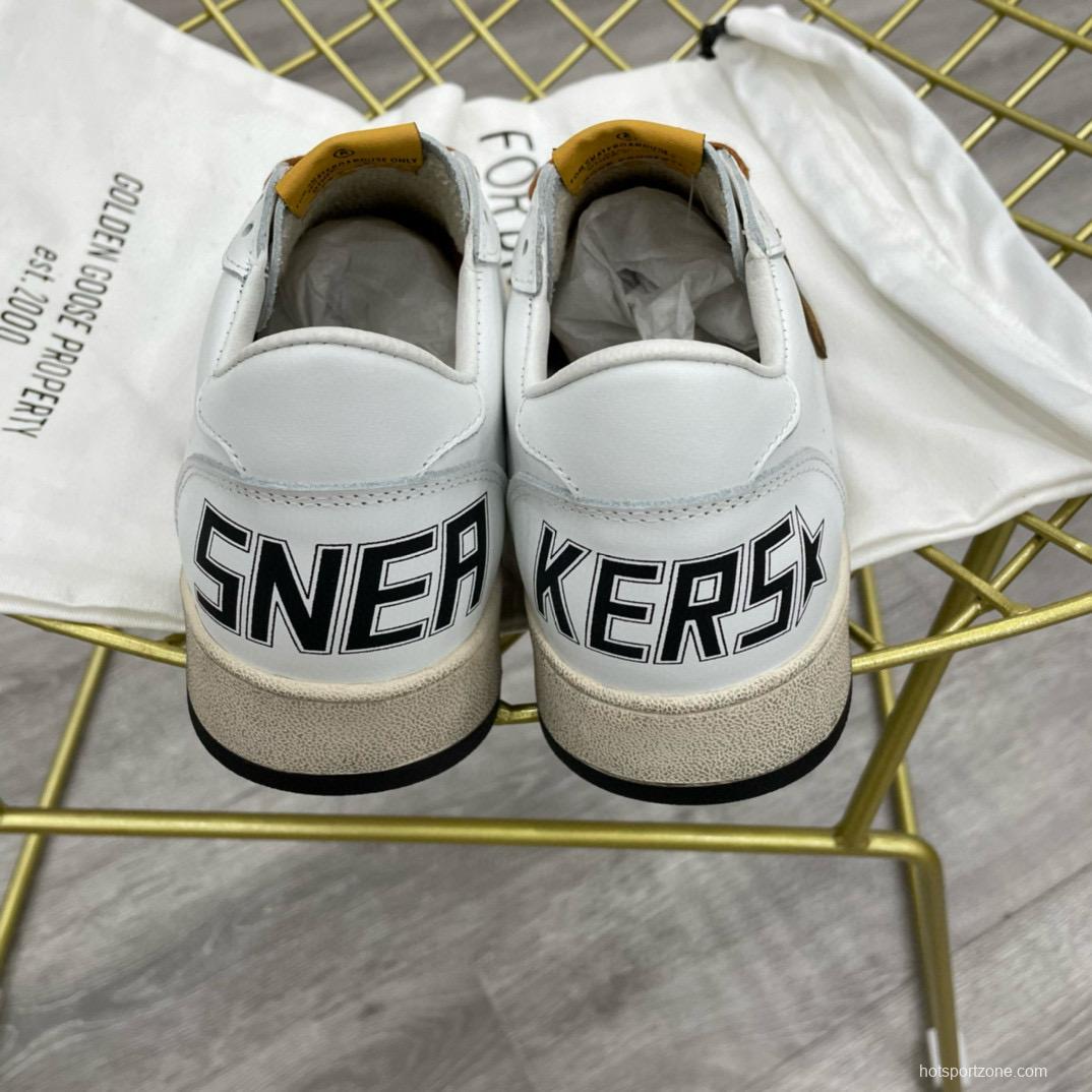 2024 Unisex GGDB White Brown Leather Sneakers MJ00260