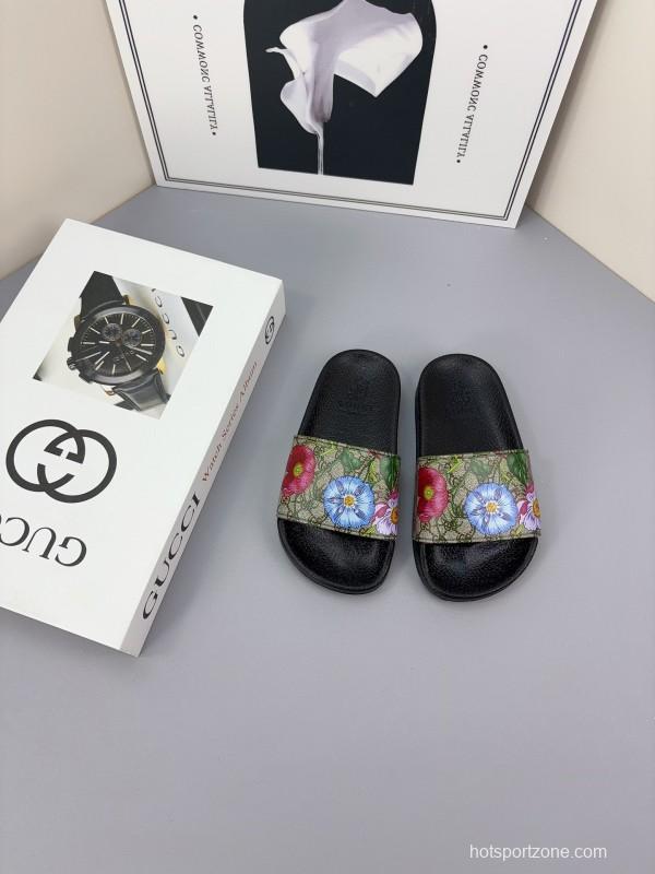 2025 Slippers Gucci Multicolor Canvas Slippers