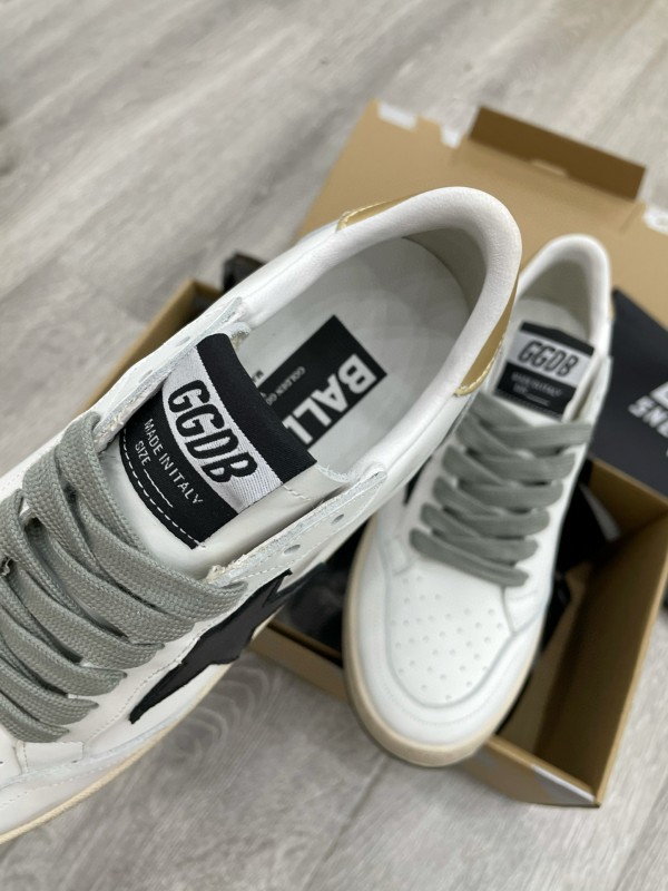 2024 Unisex GGDB White Black Leather Sneakers MJ00260