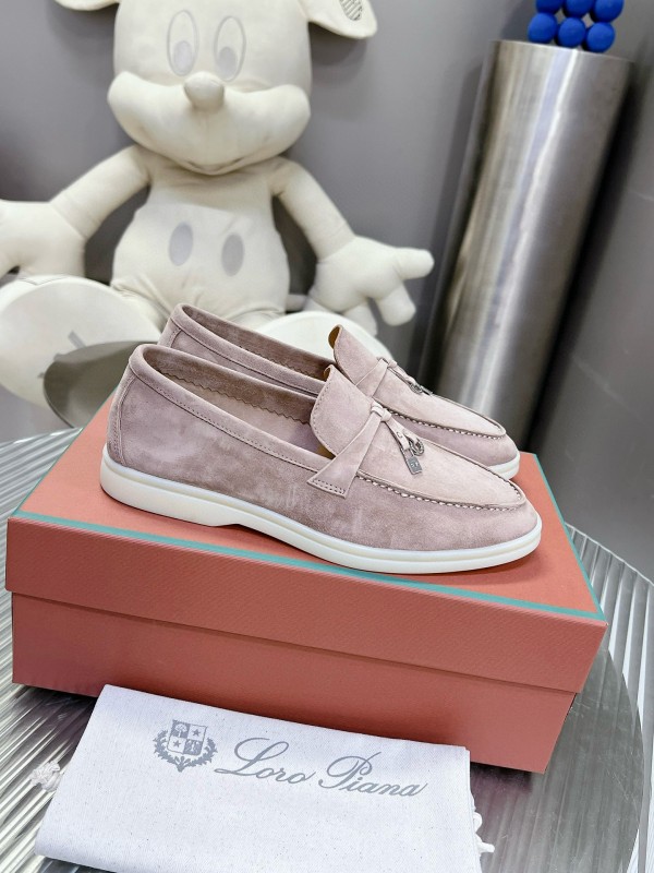 2024 Unisex Le Parmentier Beige Suede Loafers MJ00270