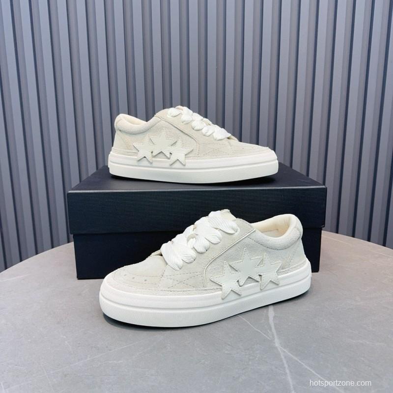 2024 Unisex Amiri White Leather Sneakers MJ00300