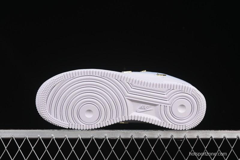 Nike Air Force 1 '07 Low Custom 2D Theme Four Hook Sky Blue Casual Sneakers - ZH0316-084