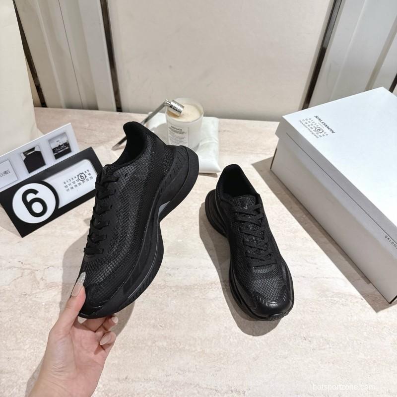 2025 Unisex MM6 Maison Margiela Black Polyester Polyurethane Rubber Road Running Shoes Spectur 2 KFY00330