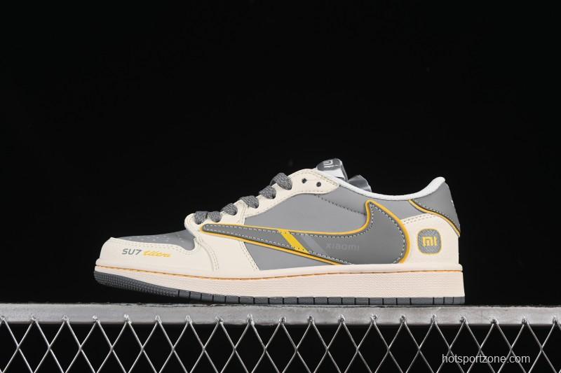 Nike Travis Scott x Fragment Design x Air Jordan 1 Low OG SP AJ1 Low-top Casual Skate Shoes - XX3168-200