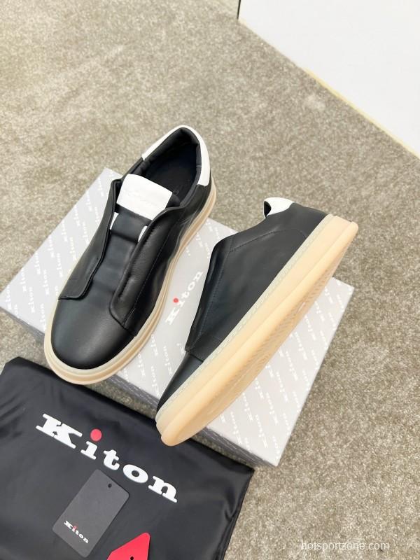 Kiton Men's Four Seasons Classic Casual Slip-On Loafer - AS00320