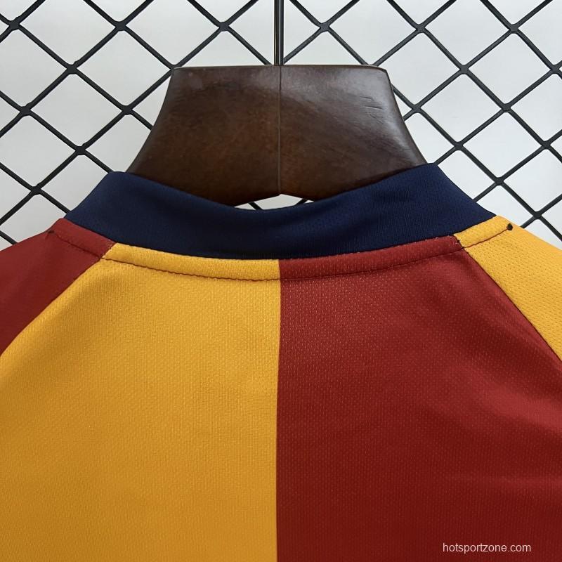 Retro 01/02 Kids Roma Home Size 16-28 Jersey