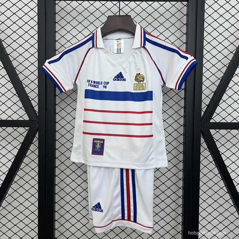 1998 Kids France Away Size 16-28 Jersey