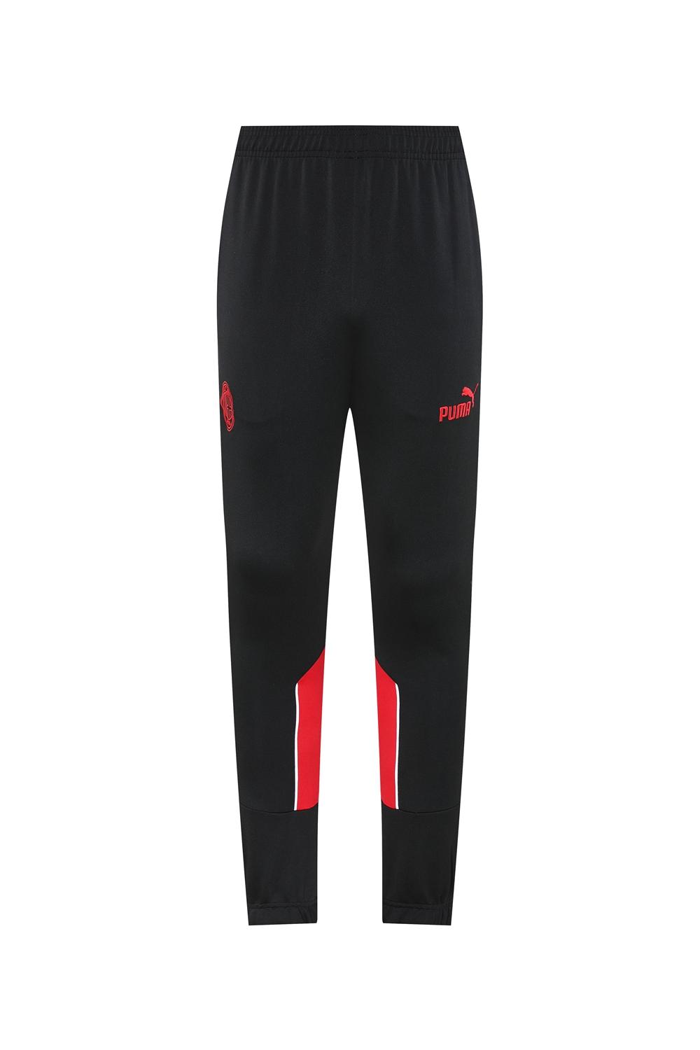25/26 AC Milan Black/Red Full Zipper Jacket +Long Pants