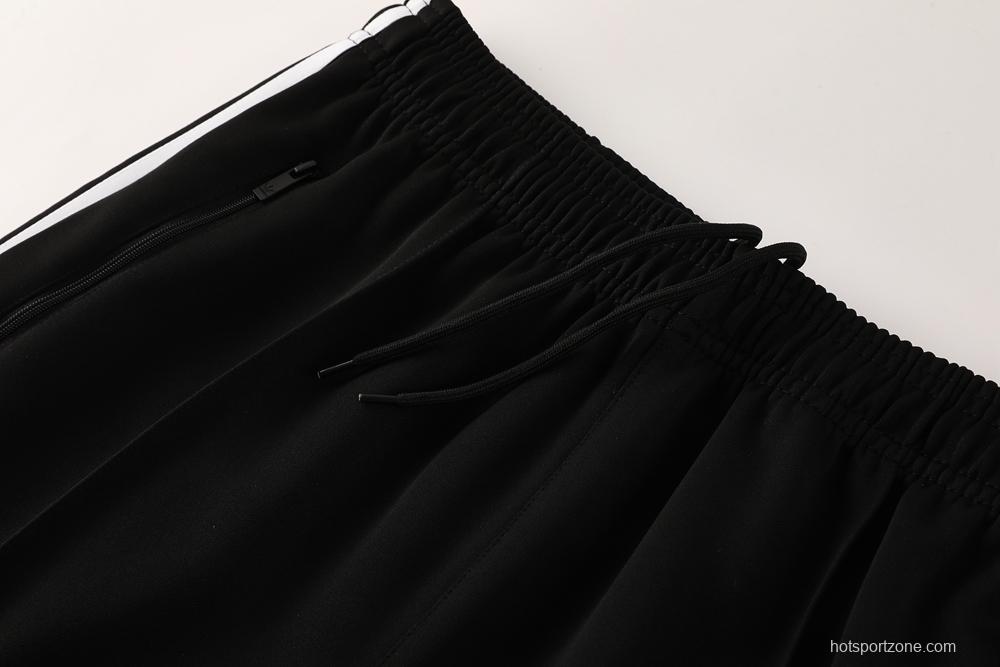 2025 Adidas Original Black Full Hoodie Zipper Jacket +Long Pants