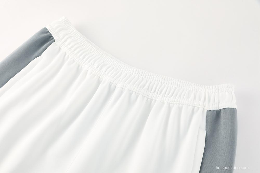 2025 NIKE WHITE/Grey Full Zipper Jacket +Long Pants