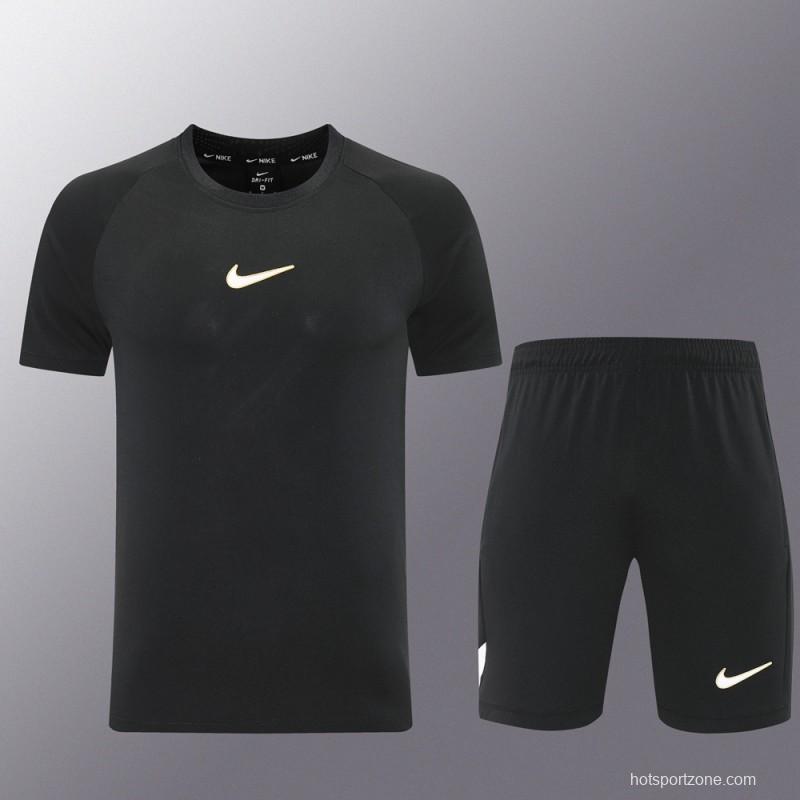 25/26 Nike Black Short Sleeve Jersey+Shorts