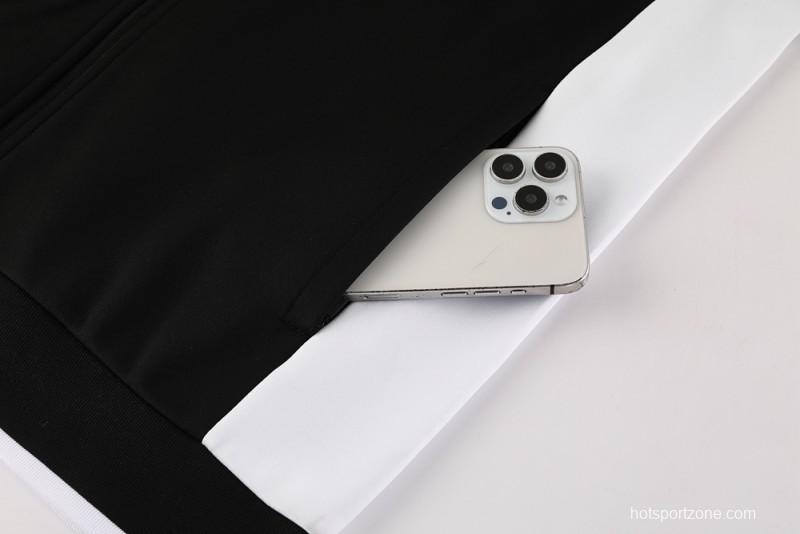 2025 Nike Grey/Black Full Hoodie Zipper Jacket +Long Pants