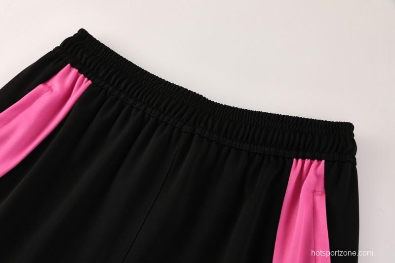 2025 Adidas Orange & Black with Leopard Print Pattern Half Zipper Jacket +Long Pants